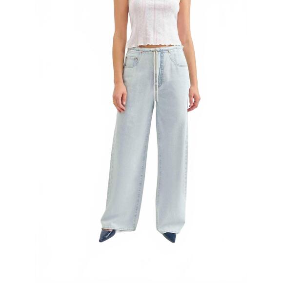 DAZE Denim - NEW DAZE madison mid rise wide leg jeans in baby talk